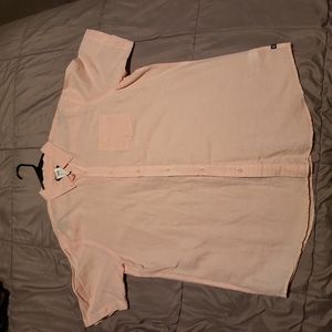 Salmon colored button down